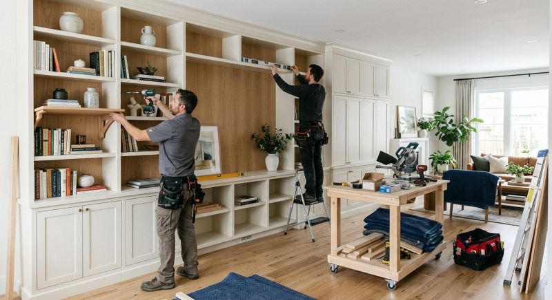 Custom Bookcase Installation in Raleigh, NC